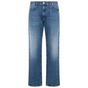 Amish 'James' Blue Cotton Jeans Men